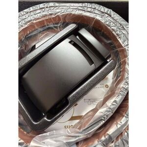 Bostanten Mens Belt Leather with Adjustable Buckle